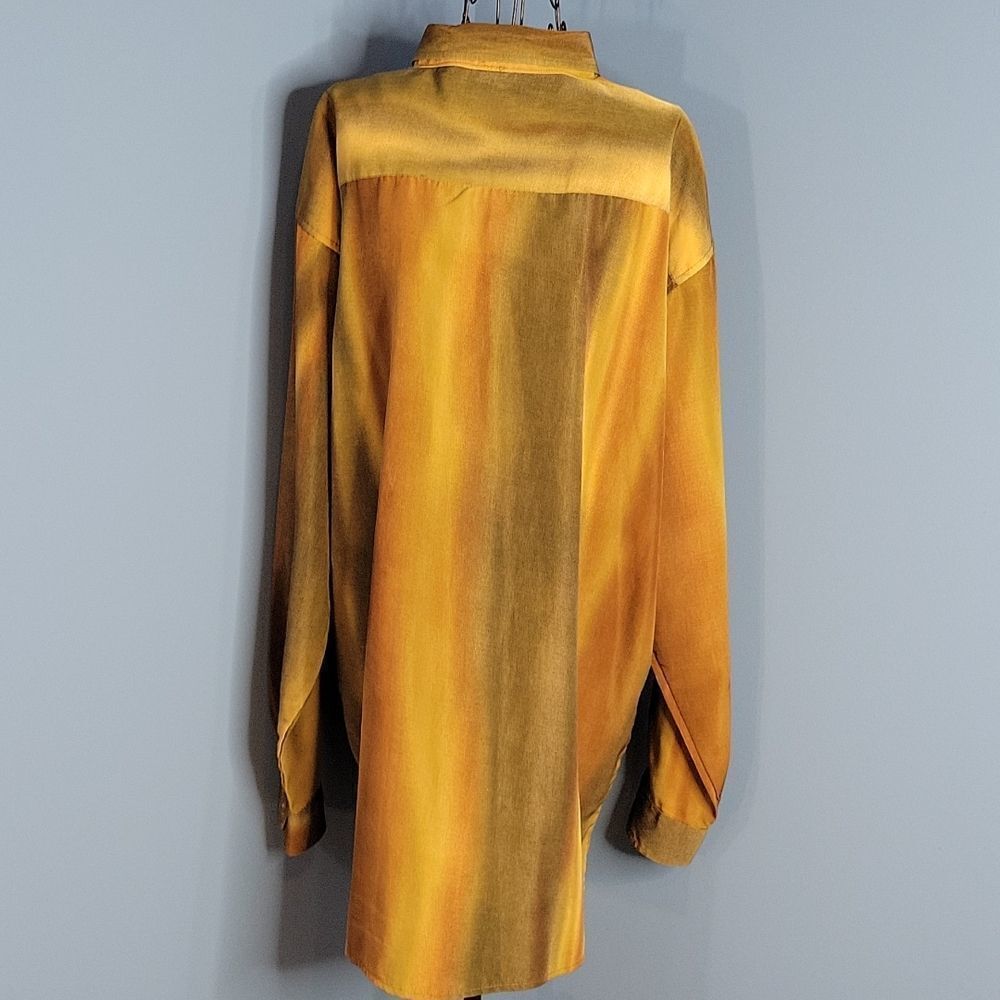 VIRGOLA UOMO Men's Bronze and Gold Dress Shirt Size XL - Picture 7 of 8